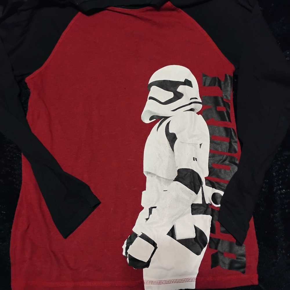 Star Wars Red and Black Graphic Long Sleeve Shirt